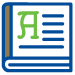 An icon showing a book with the letter "A" on the front